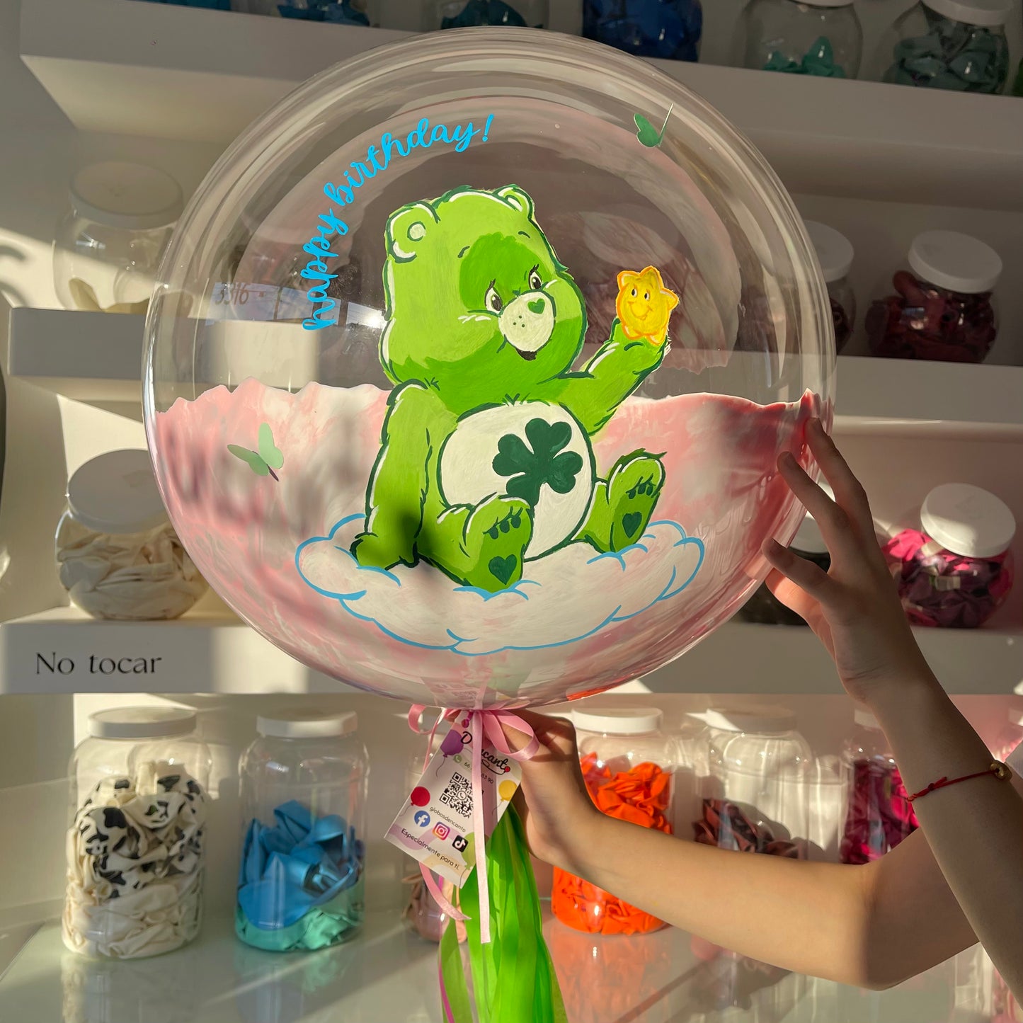 Burbuja con pintura