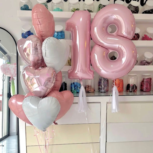 Números + corazones